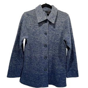 Sandro Women's Wool Ombré Jacket, Buttons, Denim Blue, S